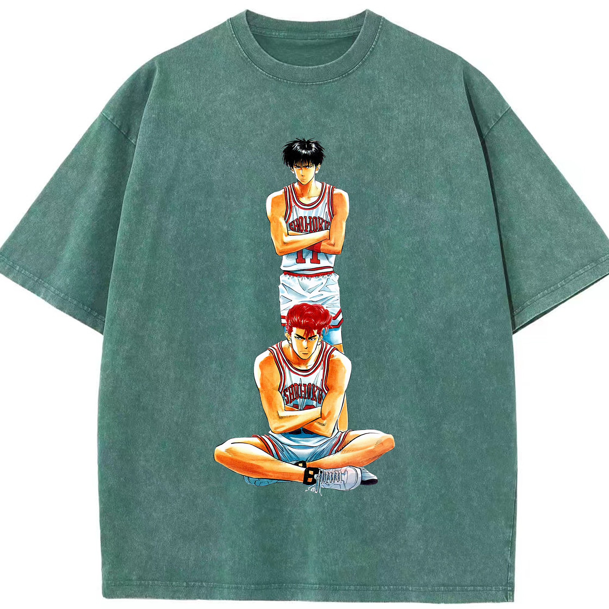 （画像用） SLAM DUNK／スラムダンク 綿100% ヴィンテージ風 半袖Tシャツ（フロントプリント）